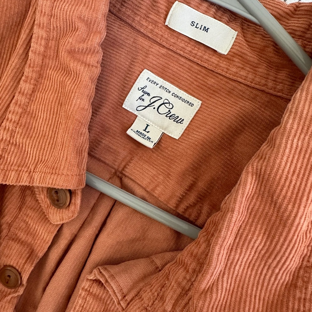 J. Crew Rust Corduroy Shirt